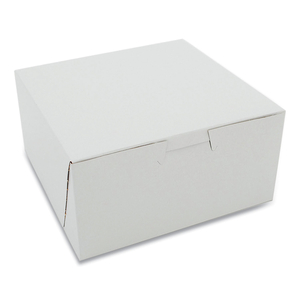 WHITE ONE-PIECE NON-WINDOW BAKERY BOXES, STANDARD, 3 X 6 X 6, WHITE, PAPER, 250/CARTON by SCT WHITE ONE-PIECE NON-WINDOW BAKERY BOXES, STANDARD, 3 X 6 X 6, WHITE, PAPER, 250/CARTON by SCT