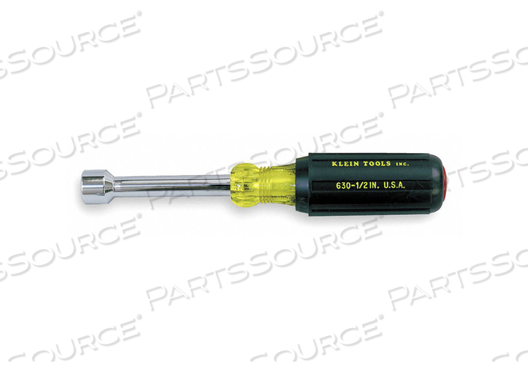 1/2 IN NUT DRIVER, 3 IN SHAFT, CUSHION-GRIP by Klein Tools