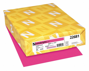COLOR PAPER, 24 LB BOND WEIGHT, 8.5 X 11, FIREBALL FUCHSIA by Neenah