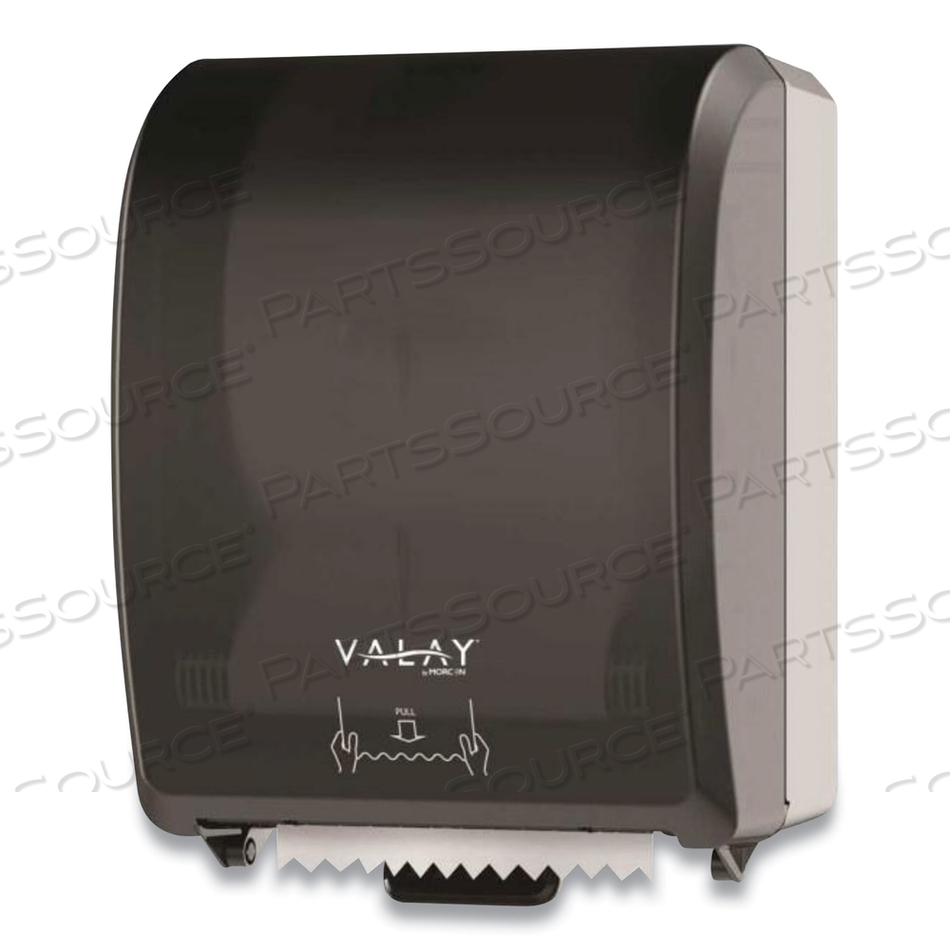 VALAY CONTROLLED TOWEL DISPENSER, Y-NOTCH, 12.3 X 9.3 X 15.9, BLACK 