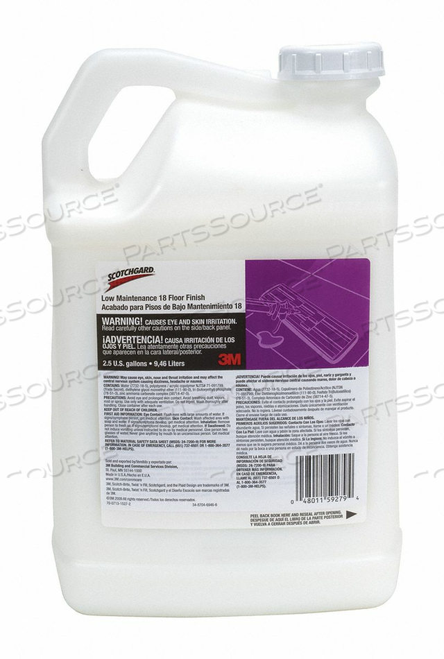 FLOOR FINISH 2.5 GAL. LOW PK2 by 3M Consumer FLOOR FINISH 2.5 GAL. LOW PK2 by 3M Consumer