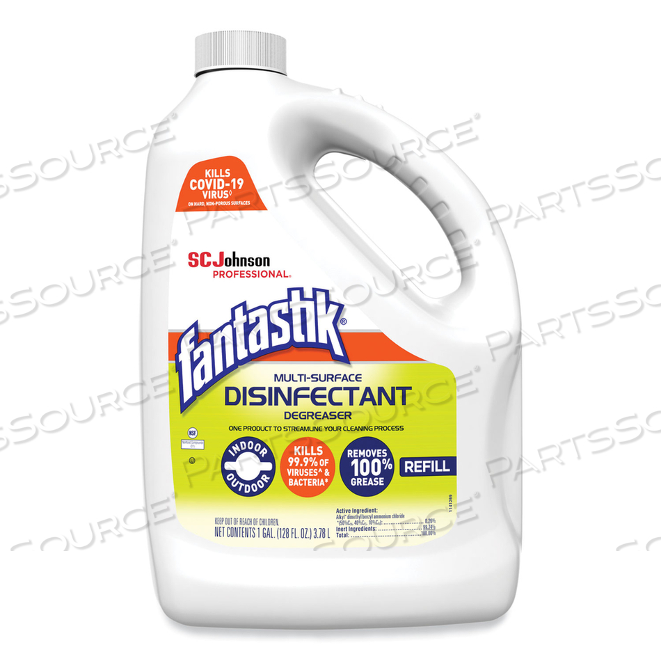 MULTI-SURFACE DISINFECTANT DEGREASER, PLEASANT SCENT, 1 GALLON BOTTLE by Fantastik