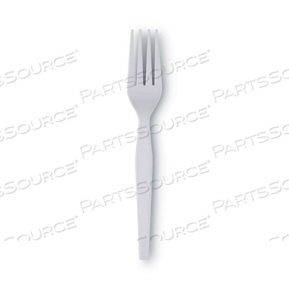 PLASTIC CUTLERY, HEAVYWEIGHT FORKS, WHITE by Dixie