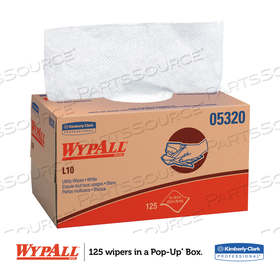 L10 TOWELS, POP-UP BOX, 1-PLY, 9 X 10.5, WHITE by WypAll