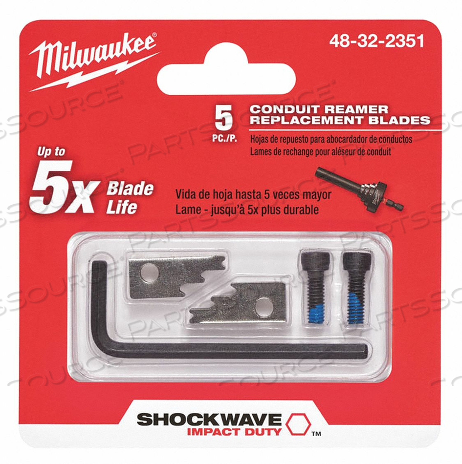 CONDUIT REAMER REPLACEMENT BLADES 1 L by Milwaukee Electric Tools CONDUIT REAMER REPLACEMENT BLADES 1 L by Milwaukee Electric Tools