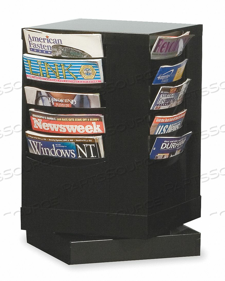 20 POCKET ROTARY LITERATURE RACK - BLACK by Durham Manufacturing Company 20 POCKET ROTARY LITERATURE RACK - BLACK by Durham Manufacturing Company