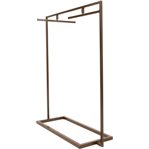 LINEA 54 IN. W X 66 IN. H STATUARY BRONZE GARMENT RACK WITH 2 SWIVEL HANGBARS by Econoco