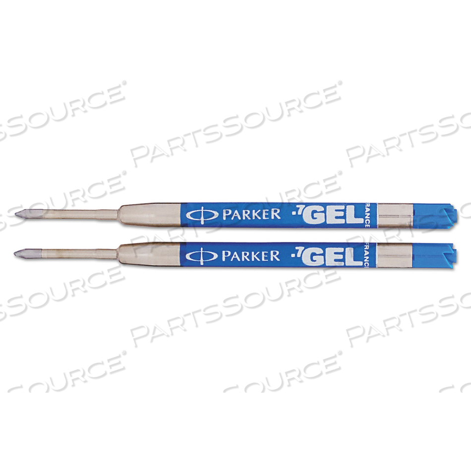 REFILL FOR PARKER RETRACTABLE GEL INK ROLLER BALL PENS, MEDIUM CONICAL TIP, BLUE INK by Parker