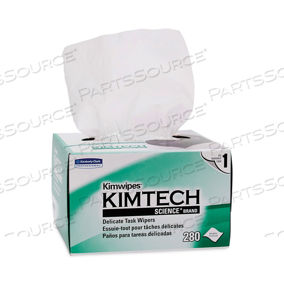 KIMWIPES DELICATE TASK WIPERS, 1-PLY, 4.4 X 8.4 by Kimtech