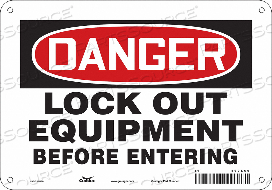 SAFETY SIGN 10 W 7 H 0.032 THICKNESS by Condor SAFETY SIGN 10 W 7 H 0.032 THICKNESS by Condor