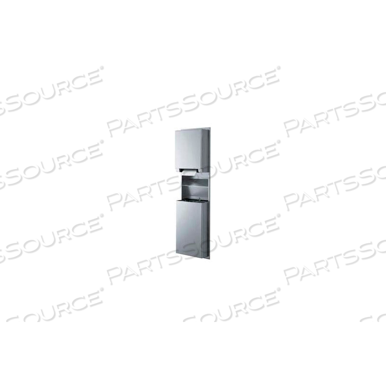 CLASSICSERIES RECESSED CONVERTIBLE AUTOMATIC PAPER TOWEL DISPENSER/RECEPTACLE by Bobrick Washroom Equipment, Inc CLASSICSERIES RECESSED CONVERTIBLE AUTOMATIC PAPER TOWEL DISPENSER/RECEPTACLE by Bobrick Washroom Equipment, Inc