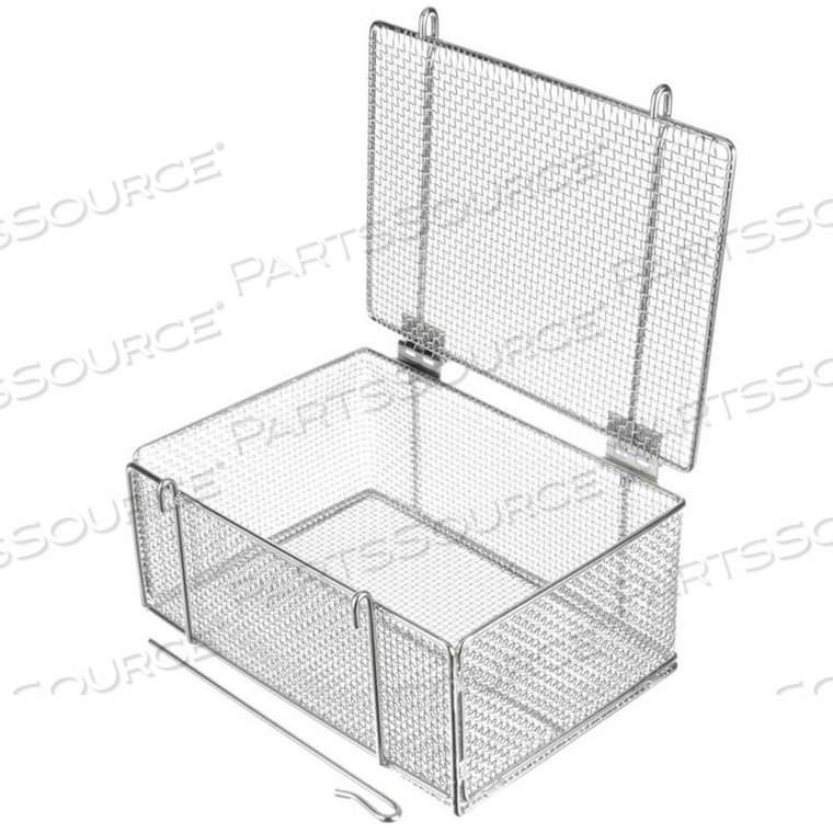BASKET W/ LID ELECTROPOLISH STAINLESS STEEL 14"L X 10"W X 6-5/8"H PRICE EACH FOR QTY 5+ by Marlin Steel Wire Products Inc BASKET W/ LID ELECTROPOLISH STAINLESS STEEL 14"L X 10"W X 6-5/8"H PRICE EACH FOR QTY 5+ by Marlin Steel Wire Products Inc