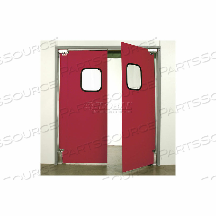 6'0" X 7'0" TWIN PANEL LIGHT DUTY RED IMPACT DOOR 