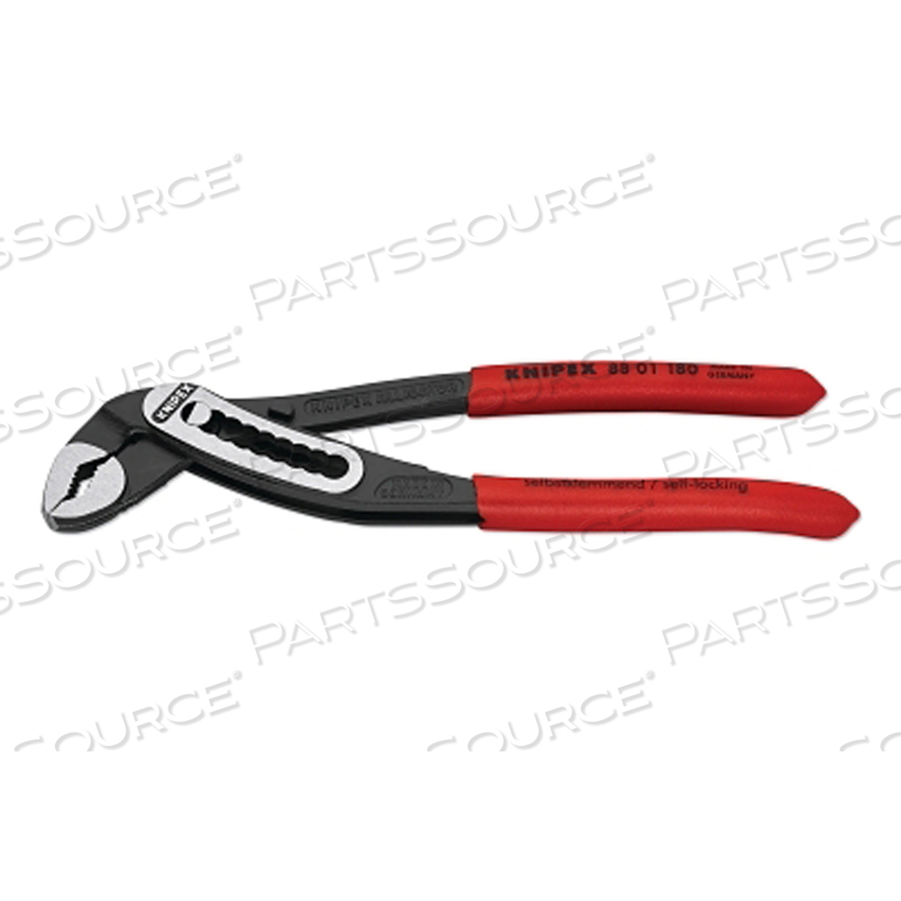 ALLIGATOR PLIERS, 7-1/4 IN OAL, V-JAWS, 9 ADJUSTMENTS, SERRATED by Knipex ALLIGATOR PLIERS, 7-1/4 IN OAL, V-JAWS, 9 ADJUSTMENTS, SERRATED by Knipex