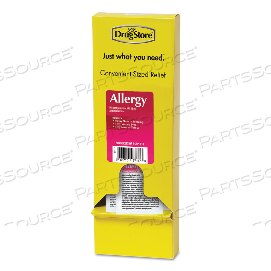ALLERGY RELIEF TABLETS, REFILL PACK, TWO TABLETS/PACKET by Lil' Drug Store