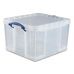 SNAP-LID STORAGE BIN, 11.09 GAL, 17.31" X 20.5" X 12.25", CLEAR/BLUE by Really Useful Box