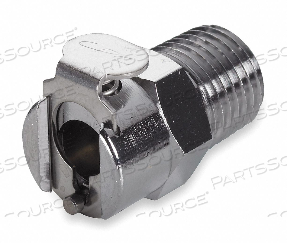 3/8 NPT VALVED CHROME-PLATED BRASS COUPLING BODY by Colder Products Company