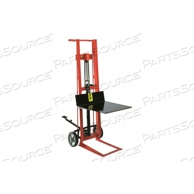 FOOT PEDAL PLATFORM LIFT TRUCK TWO WHEEL STYLE 750 LB. CAP. by Wesco FOOT PEDAL PLATFORM LIFT TRUCK TWO WHEEL STYLE 750 LB. CAP. by Wesco