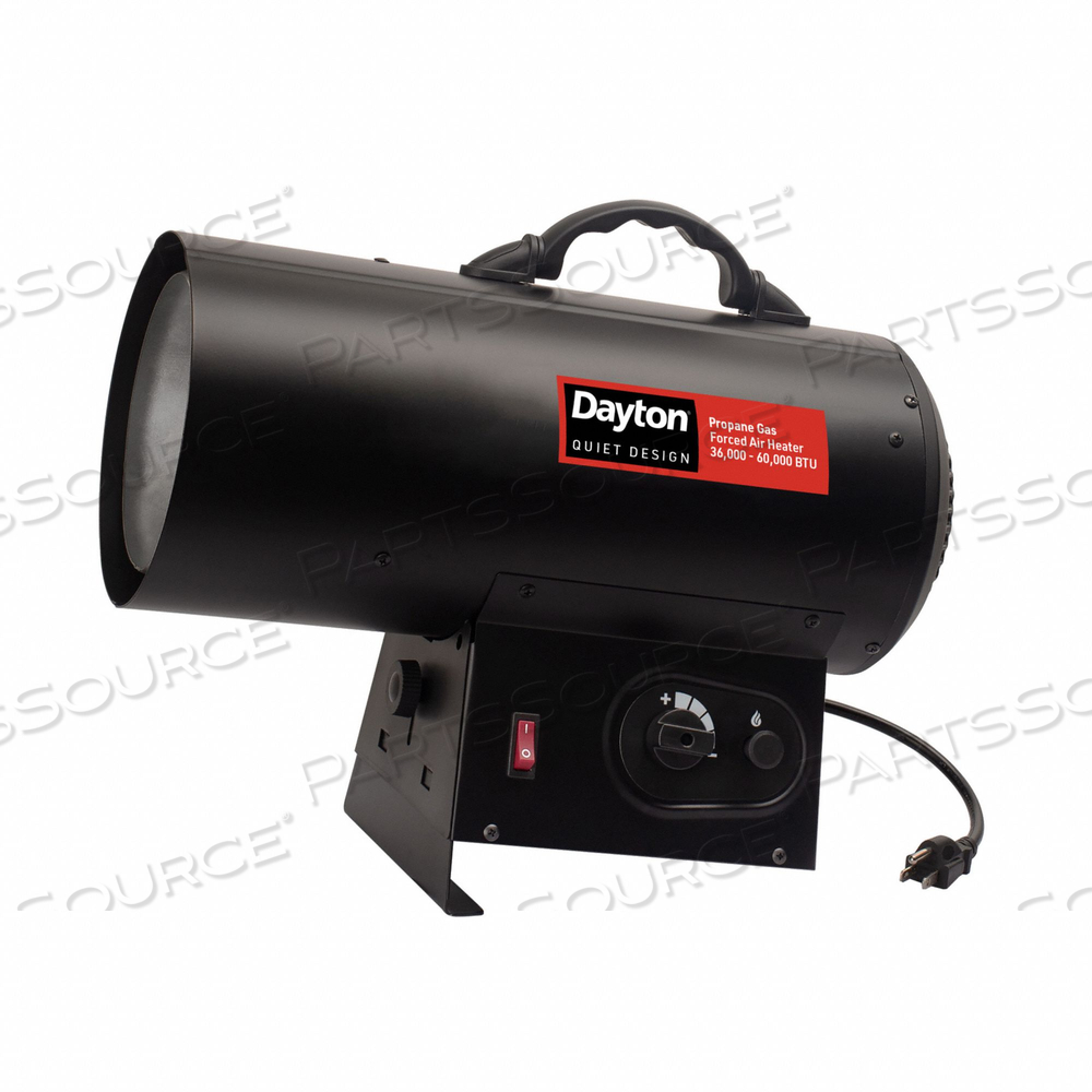 GAS HEATER PORTABLE QUIET LP 60 000 BTU by DAYTON ELECTRIC MANUFACTURING CO
