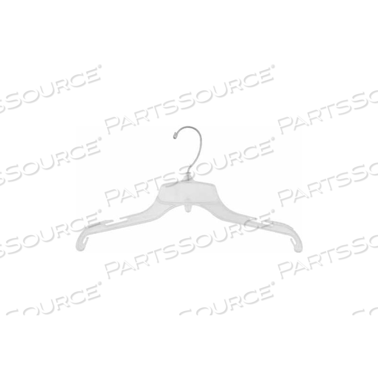 NAHANCO TOP HANGER-MOLDED NON-SLIP SHOULDERS, 15"L, BREAK RESISTANT, PKG QTY 100 by National Hanger Company Inc.