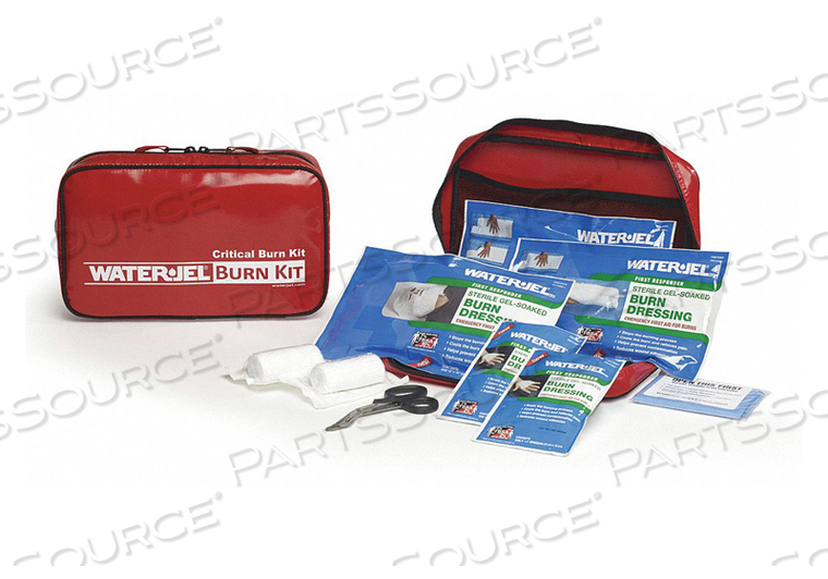 BURN CARE KIT PLASTIC CASE RED 12-5/8 H by Water-Jel Technologies BURN CARE KIT PLASTIC CASE RED 12-5/8 H by Water-Jel Technologies