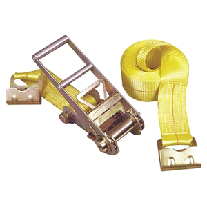 RATCHET TIE-DOWN STRAPS, FLAT HOOKS, 3 IN W, 27 FT L, 15,000 LB CAPACITY by Keeper