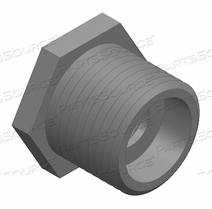 REDUCING BUSHING, 3/8 IN X 3/4 IN FITTING PIPE SIZE, SCHEDULE 80, MALE NPT X MALE NPT, GRAY by GF Piping Systems REDUCING BUSHING, 3/8 IN X 3/4 IN FITTING PIPE SIZE, SCHEDULE 80, MALE NPT X MALE NPT, GRAY by GF Piping Systems
