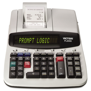 PL8000 ONE-COLOR PROMPT LOGIC PRINTING CALCULATOR, BLACK PRINT, 8 LINES/SEC by Victor Technology, LLC PL8000 ONE-COLOR PROMPT LOGIC PRINTING CALCULATOR, BLACK PRINT, 8 LINES/SEC by Victor Technology, LLC