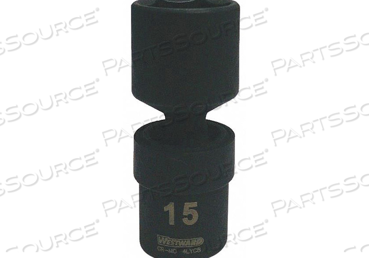 FLEX IMPACT SOCKET 1/4IN DR 15MM 6PTS 