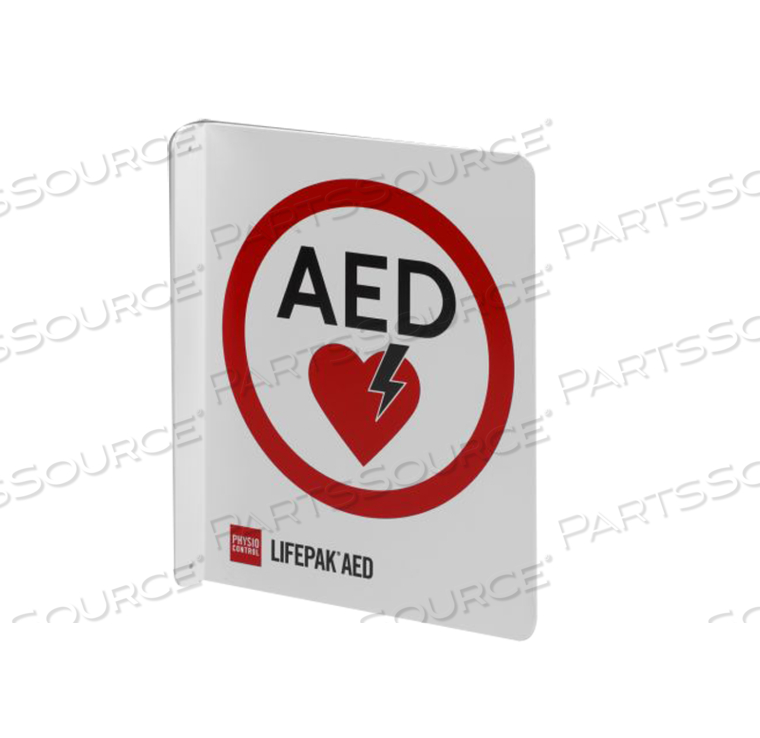 SIGN, WALL, TRADITIONALW/LOGO, T-MOUNT, by Physio-Control