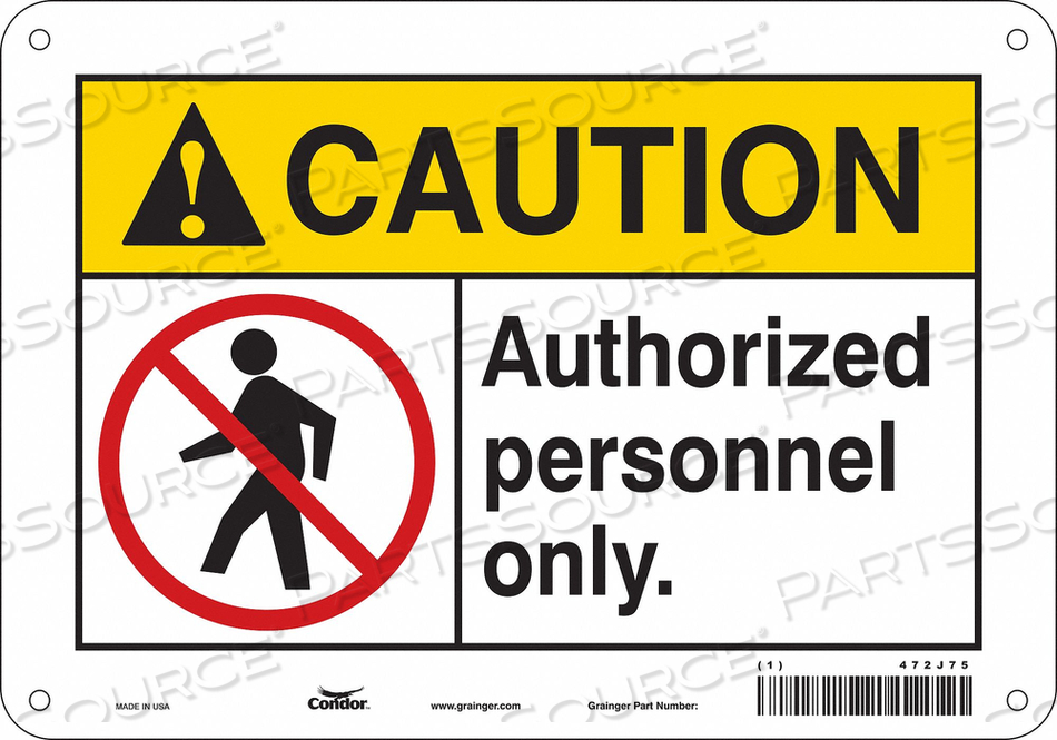 SAFETY SIGN 10 W 7 H 0.032 THICKNESS by Condor