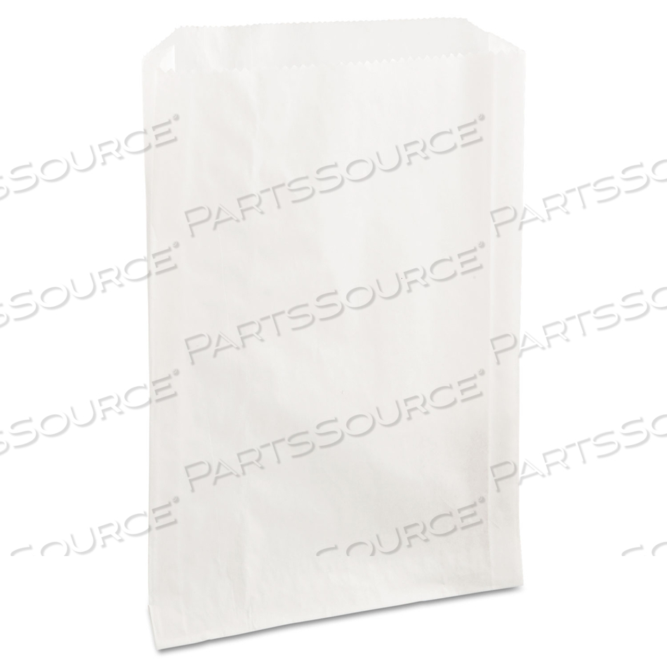 GREASE-RESISTANT SINGLE-SERVE BAGS, 6.5" X 8", WHITE by Bagcraft GREASE-RESISTANT SINGLE-SERVE BAGS, 6.5" X 8", WHITE by Bagcraft