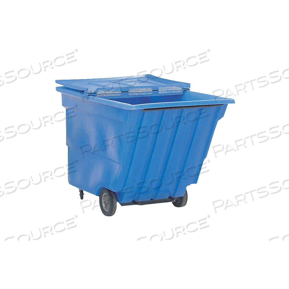GENERAL PURPOSE PLASTIC TILT TRUCK, 59 CU FT CUBIC FOOT CAPACITY, BLUE, RAISED by Bayhead Products