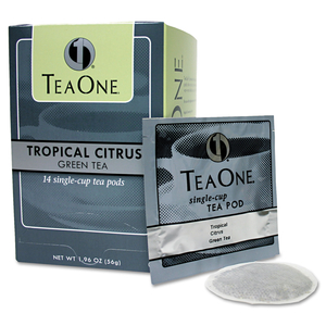 TEA PODS, TROPICAL CITRUS GREEN, 14/BOX by Tea One