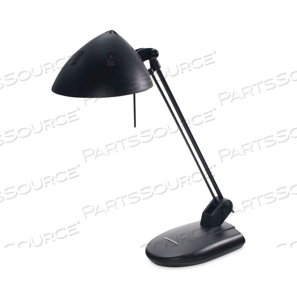 HIGH-OUTPUT THREE-LEVEL HALOGEN DESK LAMP, 6.75W X 9D X 20.25H, MATTE BLACK 