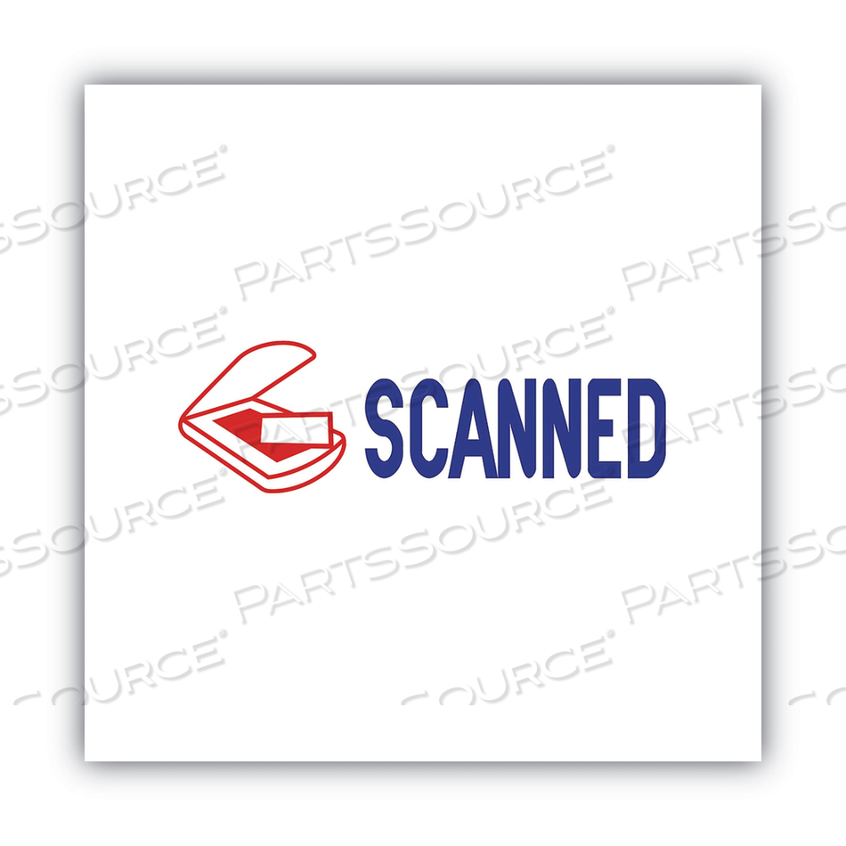 PRE-INKED SHUTTER STAMP, RED/BLUE, SCANNED, 1.63 X 0.5 by Accu-Stamp PRE-INKED SHUTTER STAMP, RED/BLUE, SCANNED, 1.63 X 0.5 by Accu-Stamp