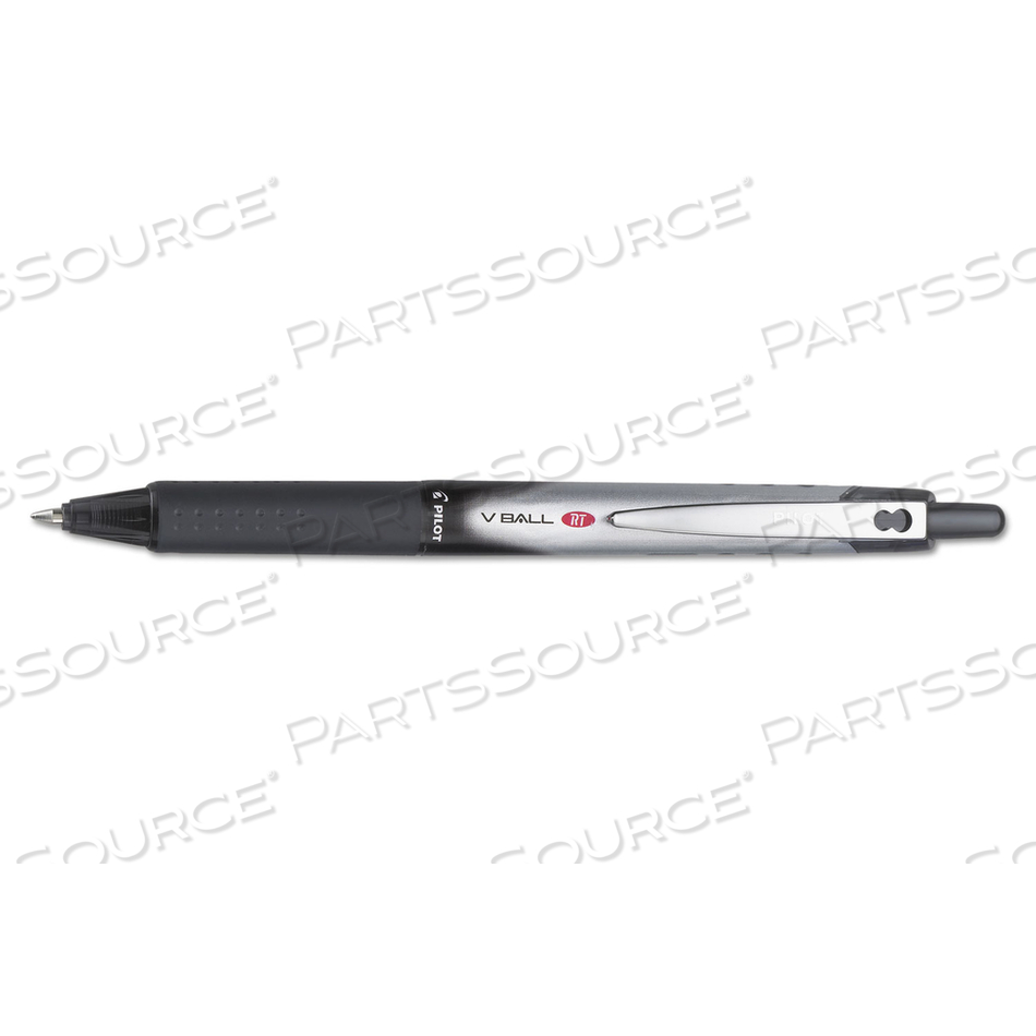 VBALL RT LIQUID INK ROLLER BALL PEN, RETRACTABLE, FINE 0.7 MM, BLACK INK, BLACK/WHITE BARREL by Pilot VBALL RT LIQUID INK ROLLER BALL PEN, RETRACTABLE, FINE 0.7 MM, BLACK INK, BLACK/WHITE BARREL by Pilot