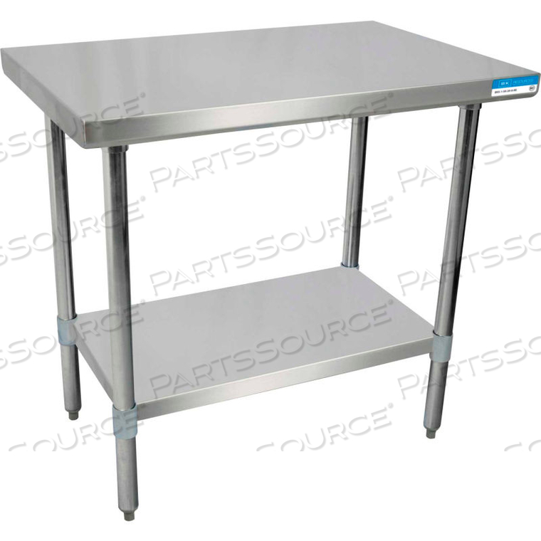 WORKBENCH W/UNDERSHELF, 18 GA. 430 SERIES STAINLESS, 72"WX18"D by BK Resources, Inc.