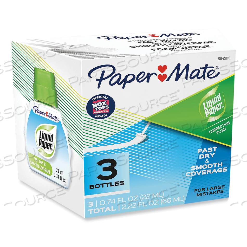 CORRECTION FLD FOAM WEDGE 22ML PK3 by Paper Mate