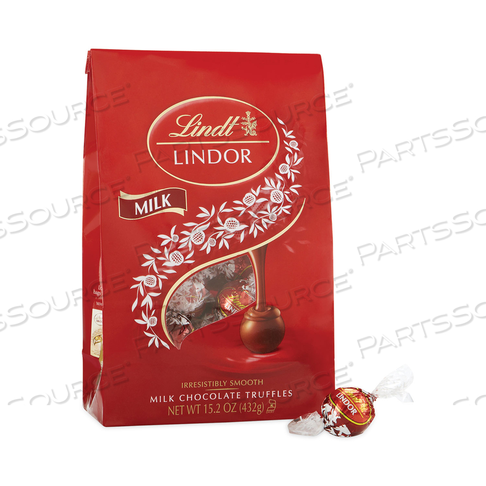 LINDOR MILK CHOCOLATE TRUFFLES, 3.5 OZ BAG, 3 BAGS 