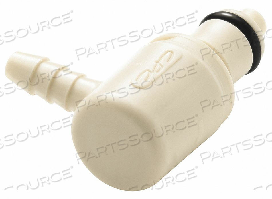 1/8 HOSE BARB VALVED ELBOW POLYPROPYLENE COUPLING INSERT by Colder Products Company