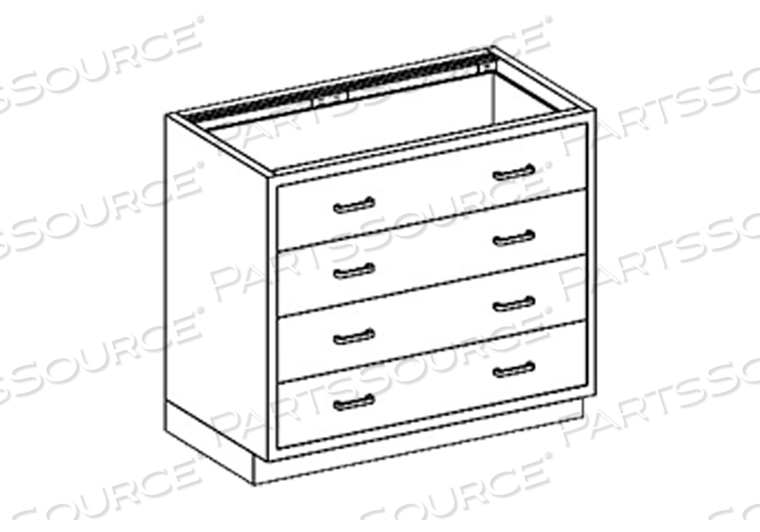 BASE CABINET 35"W X 35 3/4"H X 22"D W/ DRAWERS (4) 1/4-1 35" by Blickman BASE CABINET 35"W X 35 3/4"H X 22"D W/ DRAWERS (4) 1/4-1 35" by Blickman