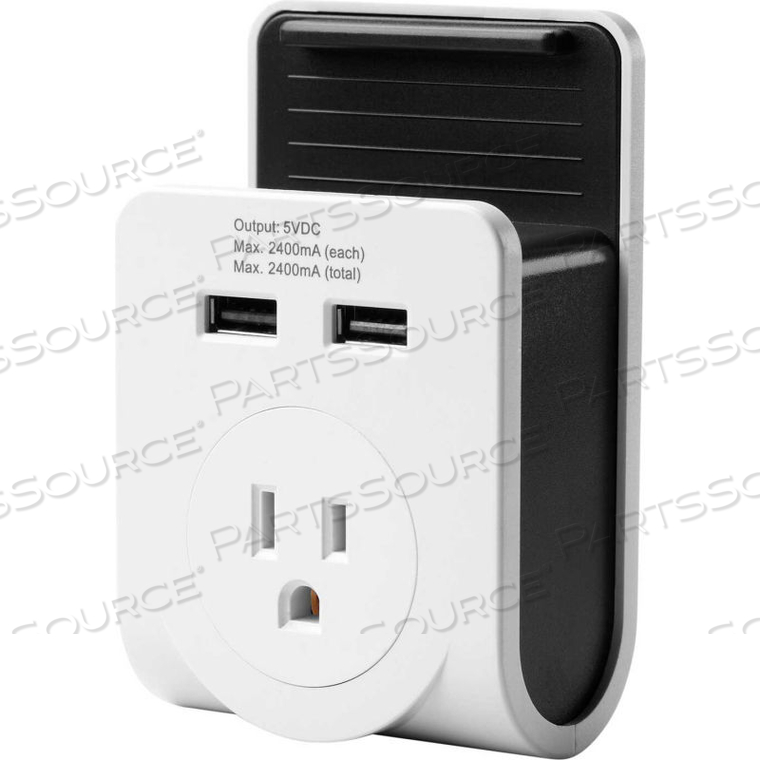 LINK2HOME DUAL USB PORT POWER ADAPTOR WITH SMARTPHONE CRADLE 