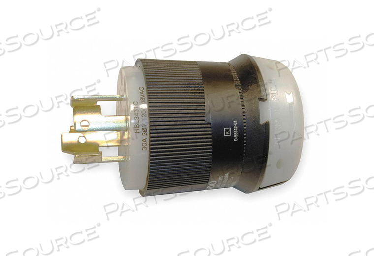 PLUG 120/208VAC 30A 4P 4W 3PH by Hubbell Incorporated, Wiring Device-Kellums PLUG 120/208VAC 30A 4P 4W 3PH by Hubbell Incorporated, Wiring Device-Kellums
