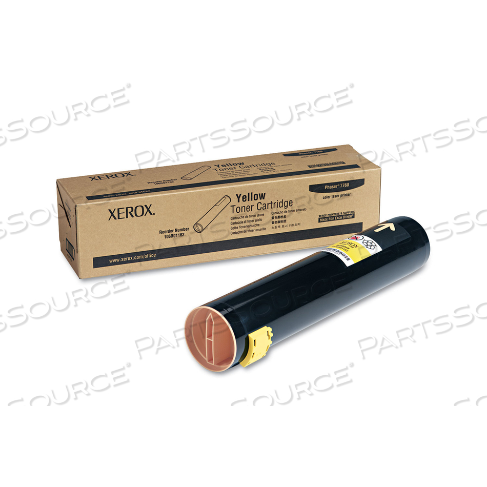 TONER CARTRIDGE, REPLACEMENT FOR XEROX PHASER COMP. 7760DN 7760DX/7760GX YELLOW 