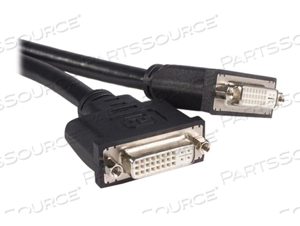 0.6FT LFH59/DVI-I DUAL MALE/FEMALE CABLE - BLACK 