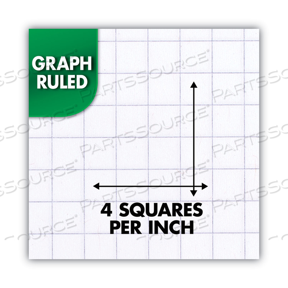 GRAPH PAPER TABLET, 3-HOLE, 8.5 X 11, QUADRILLE: 4 SQ/IN/PAD by Mead GRAPH PAPER TABLET, 3-HOLE, 8.5 X 11, QUADRILLE: 4 SQ/IN/PAD by Mead