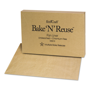 ECOCRAFT BAKE 'N' REUSE PAN LINER, 16.38 X 24.38, 1,000/BOX by Bagcraft