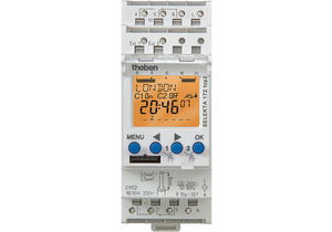 ELECTR TIMER DIN RAIL ASTRO 24HR/7D 2CHN by Theben