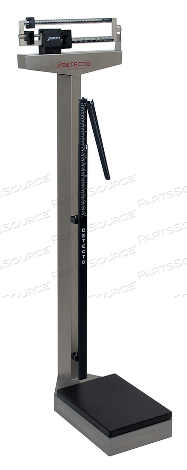 STAINLESS STEEL MECHANICAL MEDICAL SCALE, 400 LB X 4 OZ & 180 KG X 100 G WITH HEIGHT ROD by Detecto Scale / Cardinal Scale STAINLESS STEEL MECHANICAL MEDICAL SCALE, 400 LB X 4 OZ & 180 KG X 100 G WITH HEIGHT ROD by Detecto Scale / Cardinal Scale